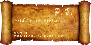 Polácsik Viktor névjegykártya